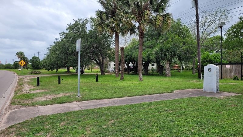 The view of the "Rancho Viejo" Marker along the highway. Click for full size. The view of the "Rancho Viejo" Marker along the highway image. Click for full size.