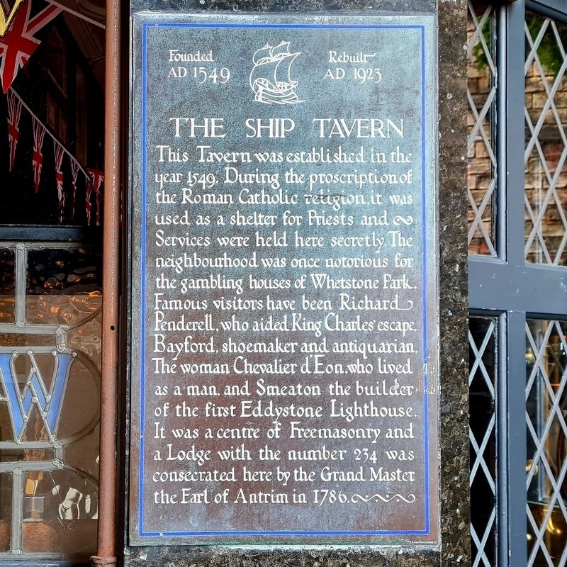 The Ship Tavern Marker. Click for full size. The Ship Tavern Marker image. Click for full size.