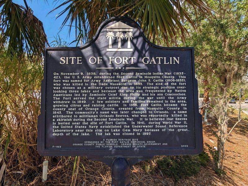 Site of Fort Gatlin Marker image. Click for full size.