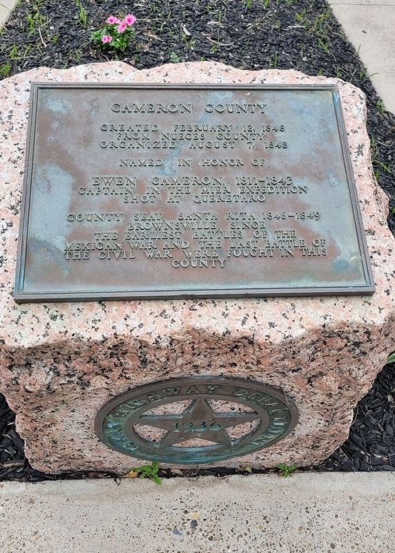 Cameron County Marker. Click for full size. Cameron County Marker image. Click for full size.