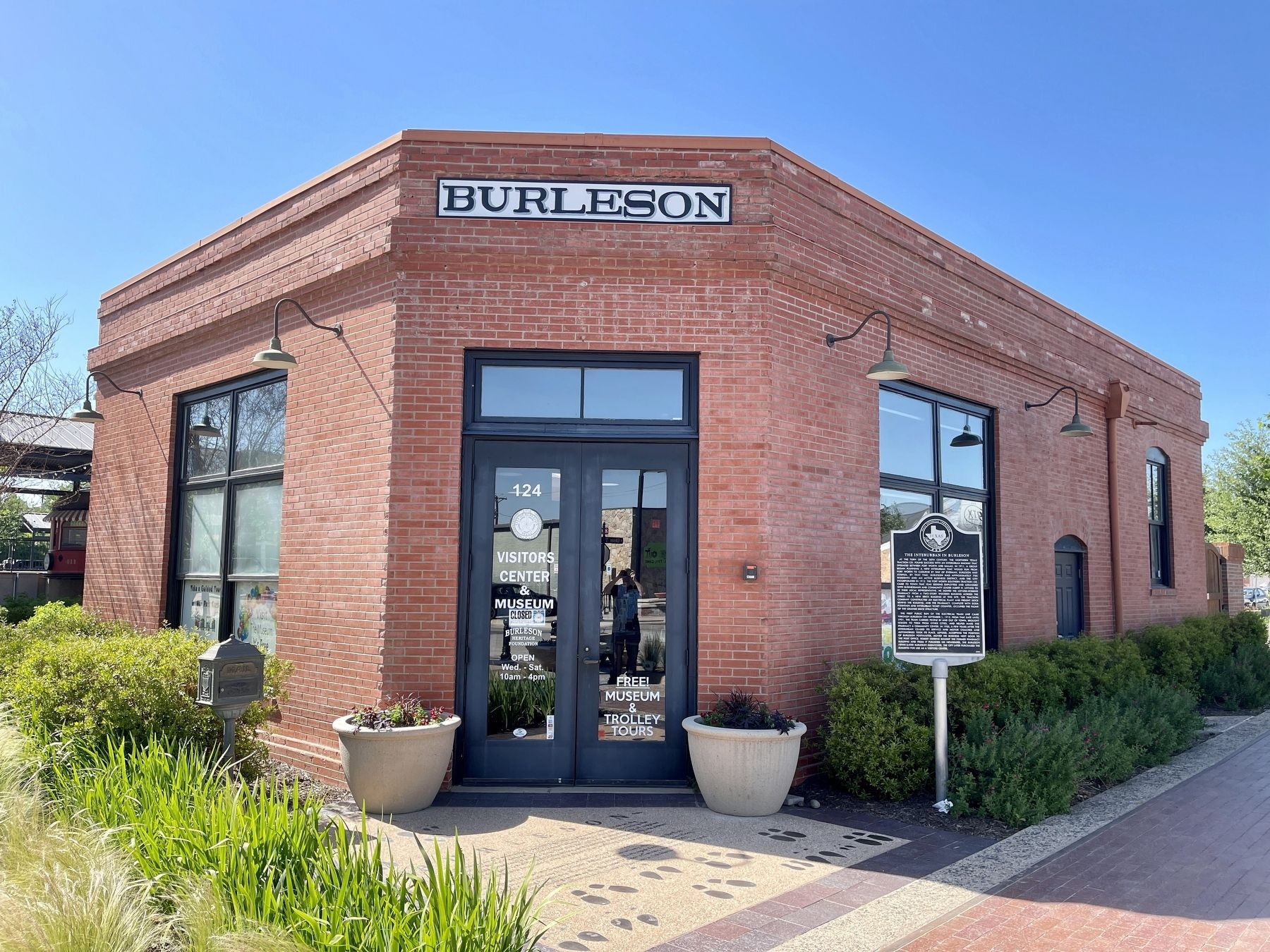 The Interurban in Burleson Marker image. Click for full size.