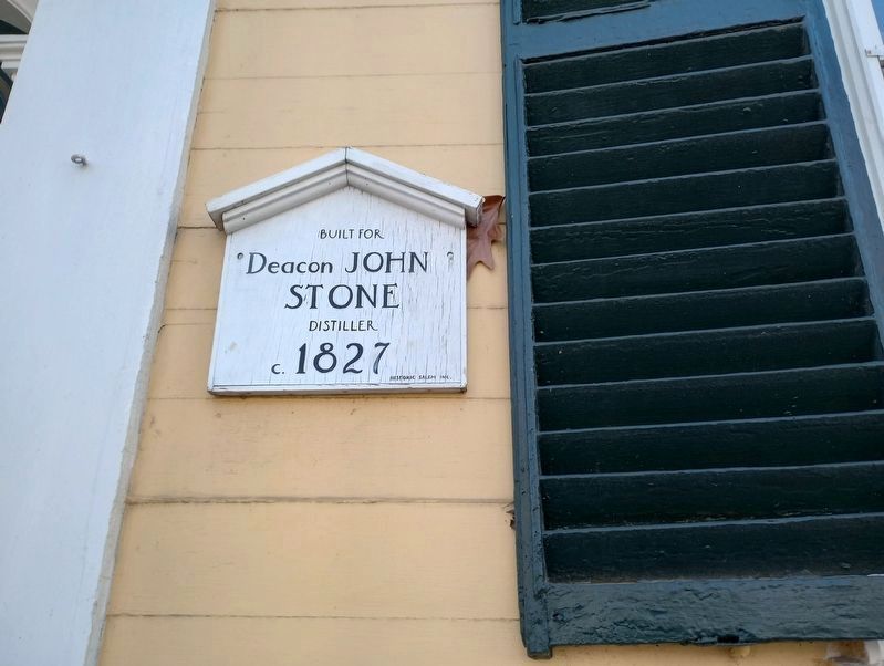 Deacon John Stone House Marker. Click for full size. Deacon John Stone House Marker image. Click for full size.