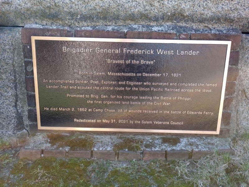 Brigadier General Frederick West Lander Marker image. Click for full size.