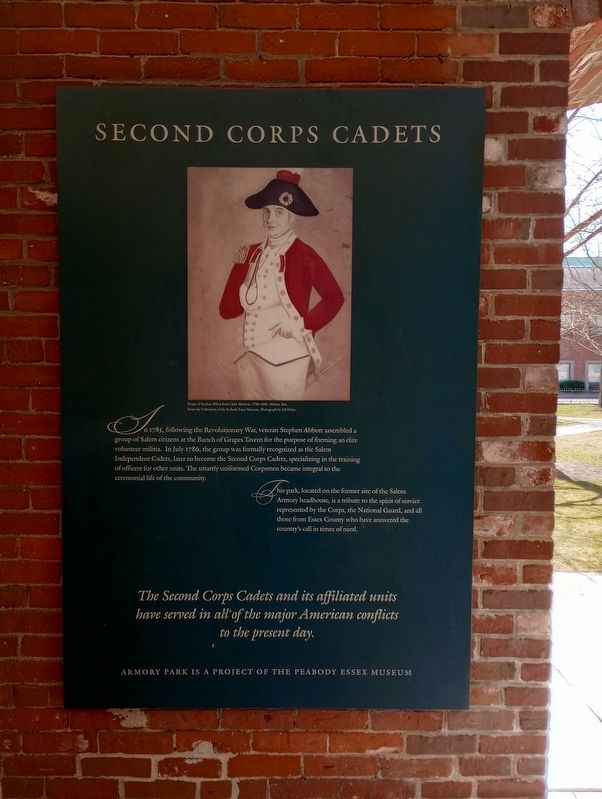 Second Corps Cadets Marker image. Click for full size.