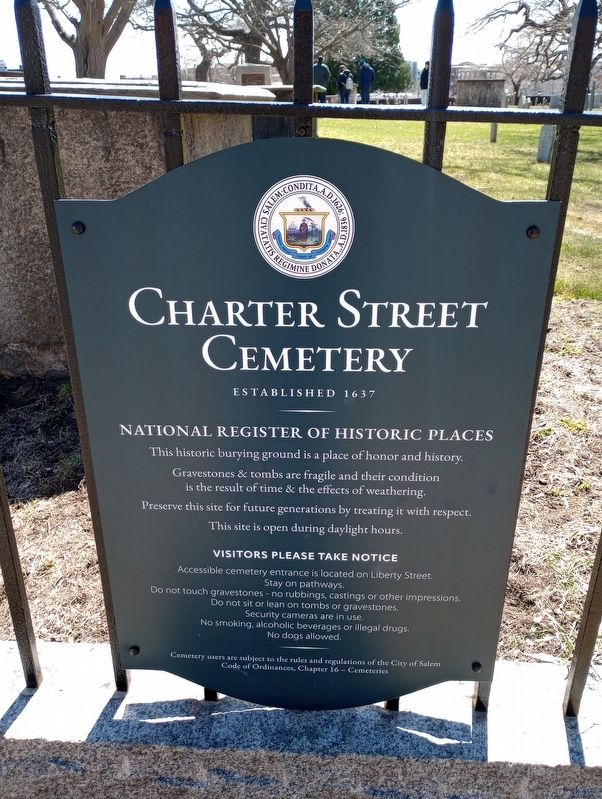 Charter Street Cemetery Marker image. Click for full size.