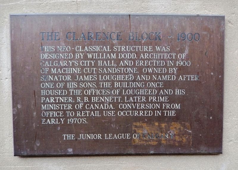 The Clarence Block ~ 1900 Marker image. Click for full size.