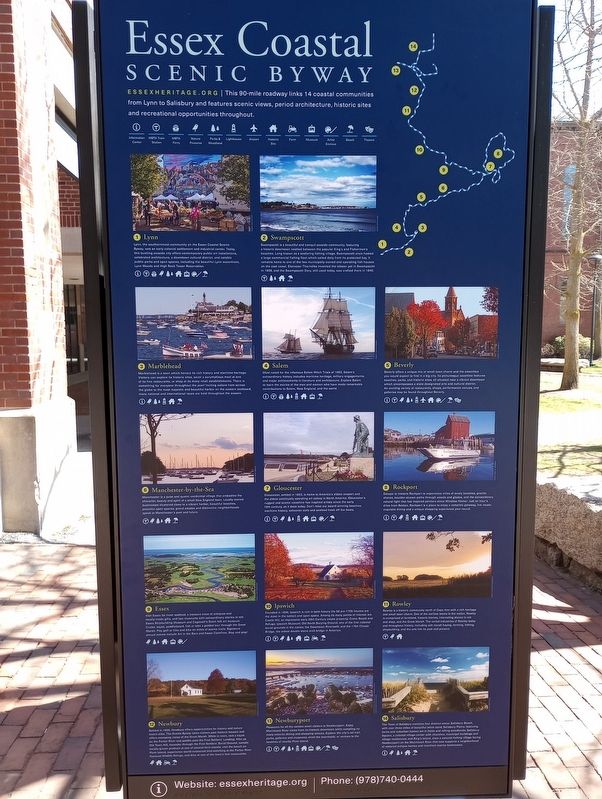 Essex Coastal Scenic Byway Marker, Side One image. Click for full size.