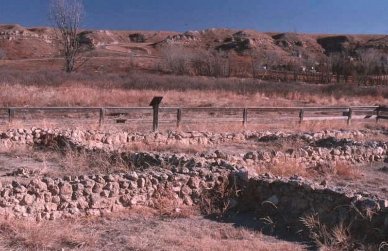 Remains of the Indian pueblo "El Cuartelejo" in Scott County, Kansas, USA. Click for full size. Remains of the Indian pueblo "El Cuartelejo" in Scott County, Kansas, USA image. Click for full size.