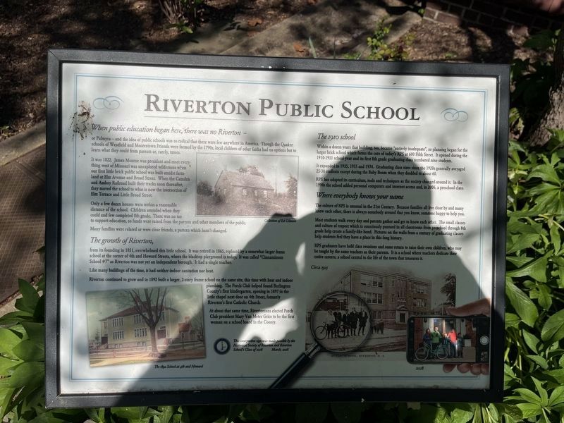 Riverton Public School Marker. Click for full size. Riverton Public School Marker image. Click for full size.