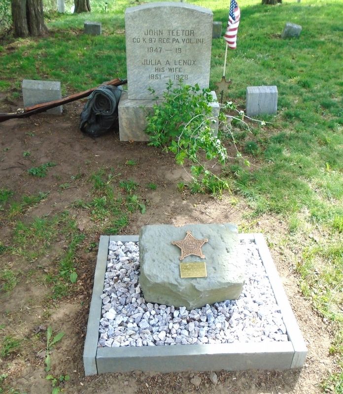 Stone From Maj Gen Henry Madill House and Marker at John Teeter Plot image. Click for full size.