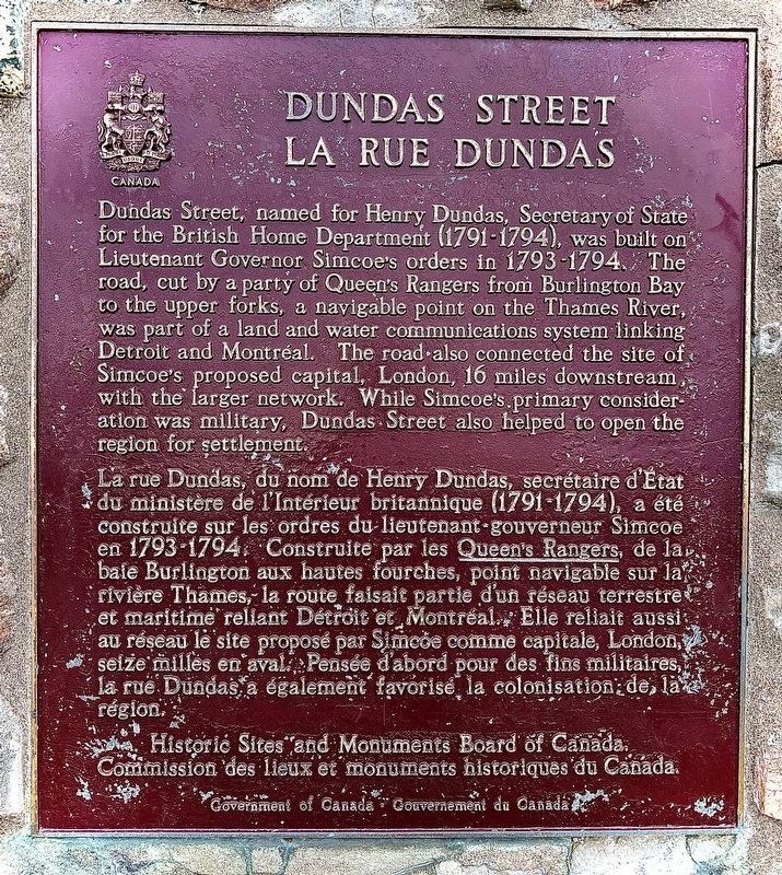 Dundas Street / La Rue Dundas Marker. Click for full size. Dundas Street / La Rue Dundas Marker image. Click for full size.