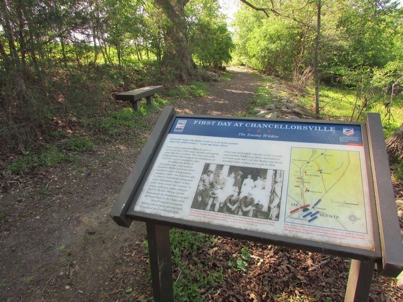 First Day at Chancellorsville Marker. Click for full size. First Day at Chancellorsville Marker image. Click for full size.