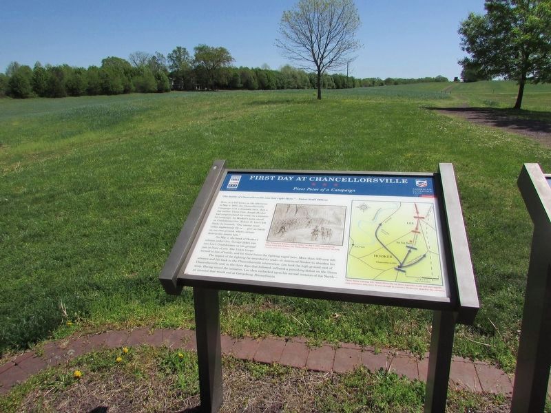 First Day at Chancellorsville Marker. Click for full size. First Day at Chancellorsville Marker image. Click for full size.