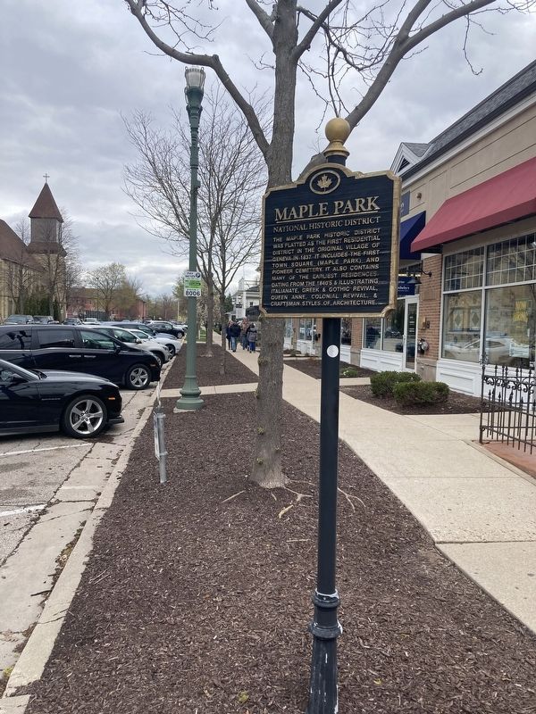Maple Park Marker. Click for full size. Maple Park Marker image. Click for full size.