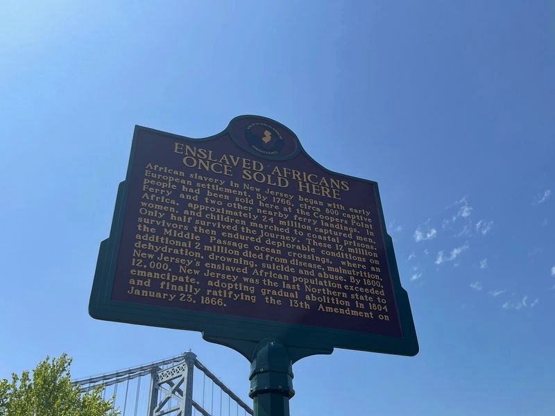 Enslaved Africans Once Sold Here Marker. Click for full size. Enslaved Africans Once Sold Here Marker image. Click for full size.