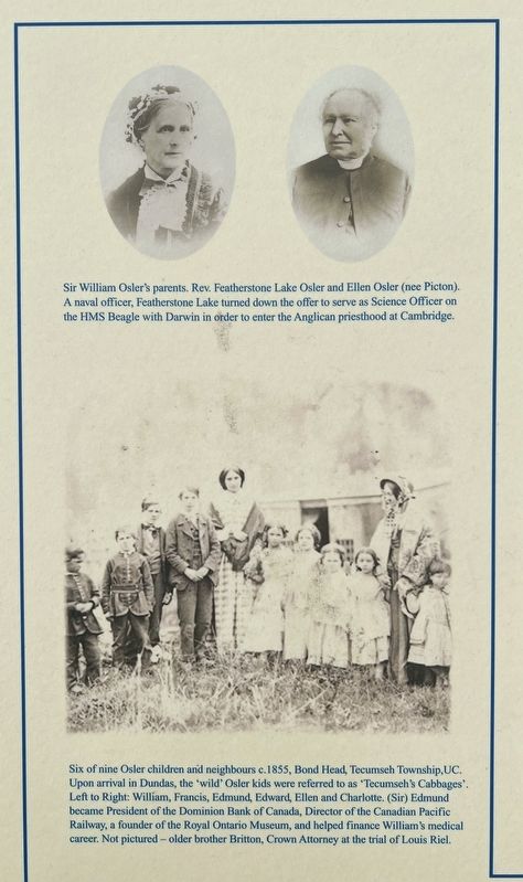 Sir William Osler in Canada Marker (detail top left) image. Click for full size.