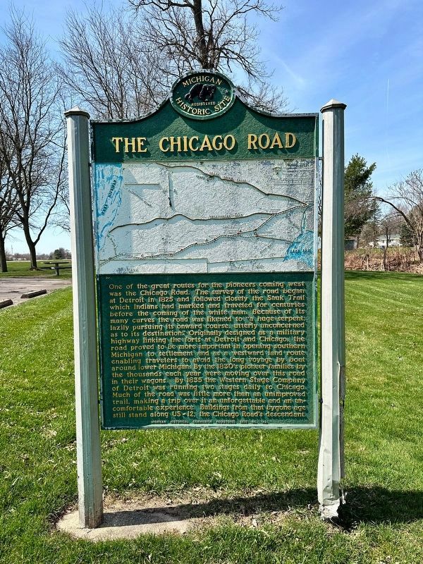 The Chicago Road Marker image. Click for full size.