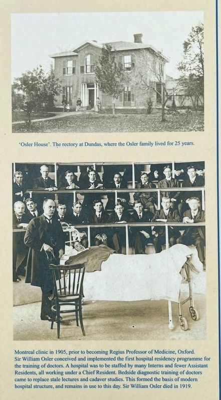 Sir William Osler in Canada Marker (detail top right) image. Click for full size.