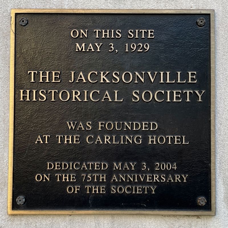 The Jacksonville Historical Society Marker image. Click for full size.