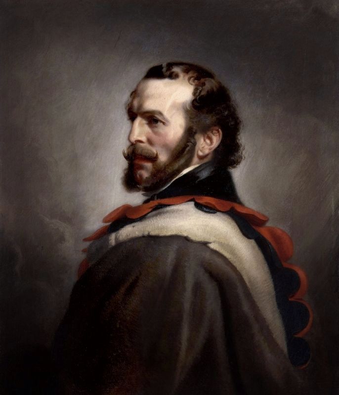 John Rae, 1853, portrait by Stephen Pearce image. Click for full size.