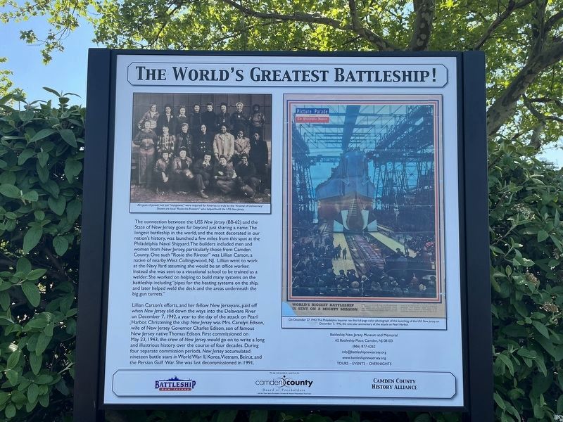 The World's Greatest Battleship! Marker image. Click for full size.
