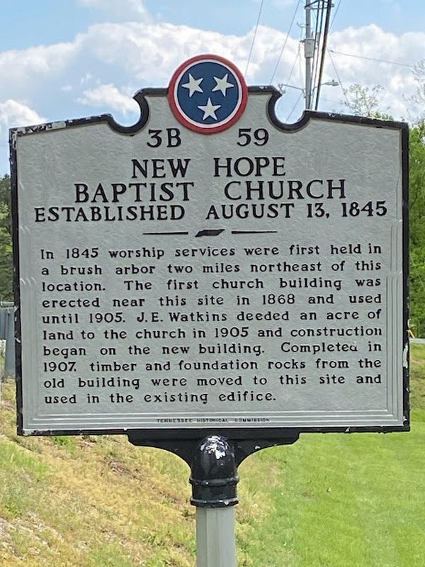 New Hope Baptist Church Marker image. Click for full size.