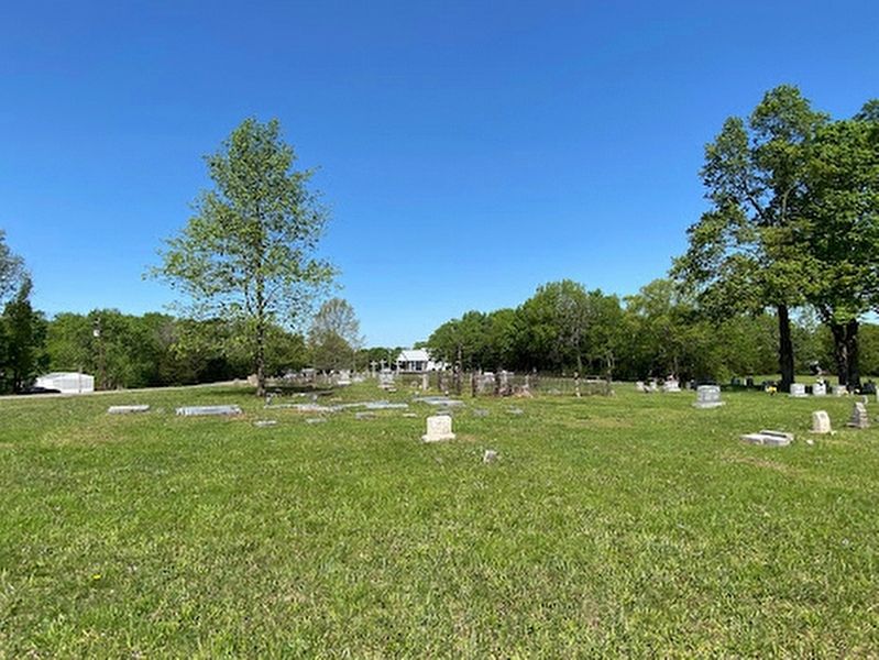 Mt. Pleasant Baptist Church cemetery looking towards the church image. Click for full size.