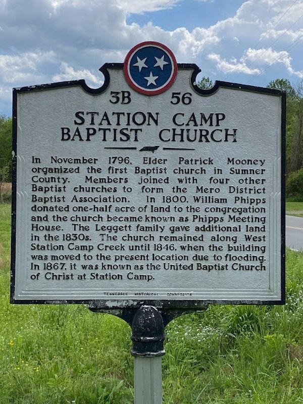 Station Camp Baptist Church Marker image. Click for full size.