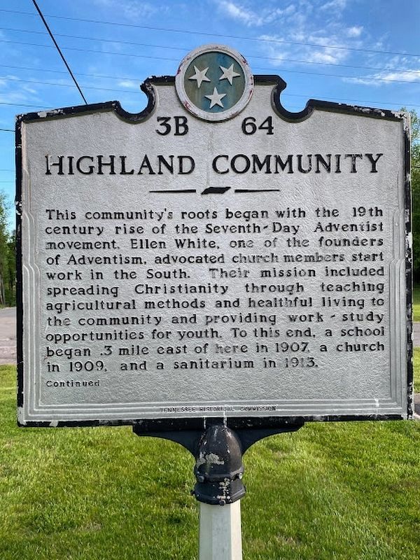 Highland Community Marker image. Click for full size.