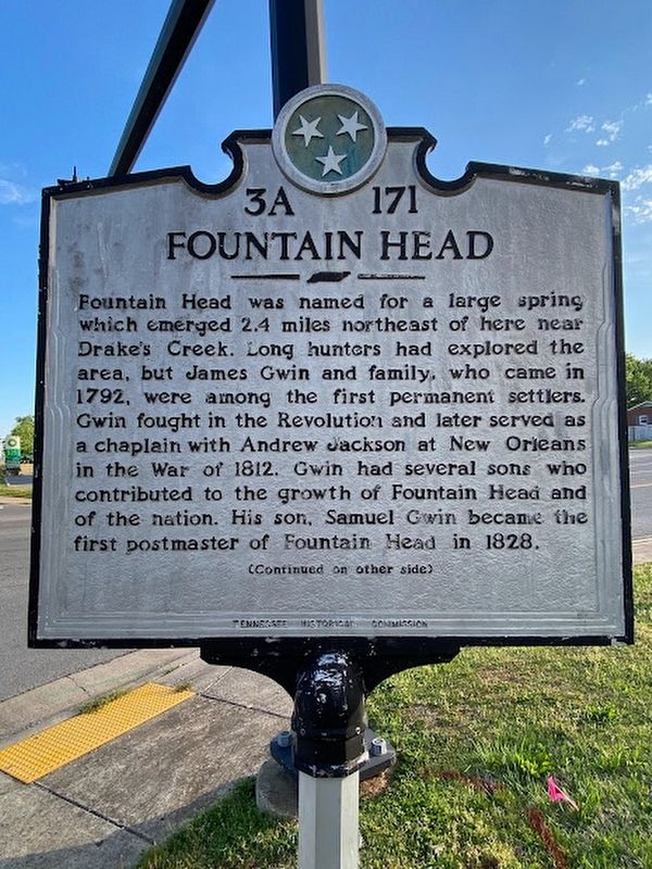 Fountain Head Marker. Click for full size. Fountain Head Marker image. Click for full size.
