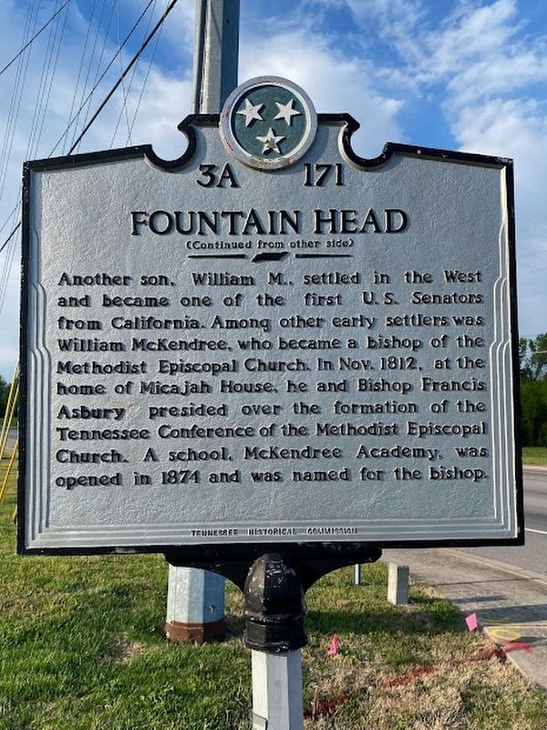 Fountain Head Marker - Reverse Side. Click for full size. Fountain Head Marker - Reverse Side image. Click for full size.