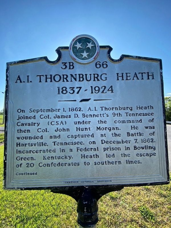 A.I. Thornburg Heath Marker. Click for full size. A.I. Thornburg Heath Marker image. Click for full size.
