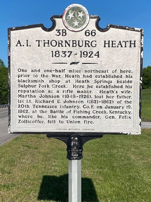 A.I. Thornburg Heath Marker. Click for full size. A.I. Thornburg Heath Marker image. Click for full size.