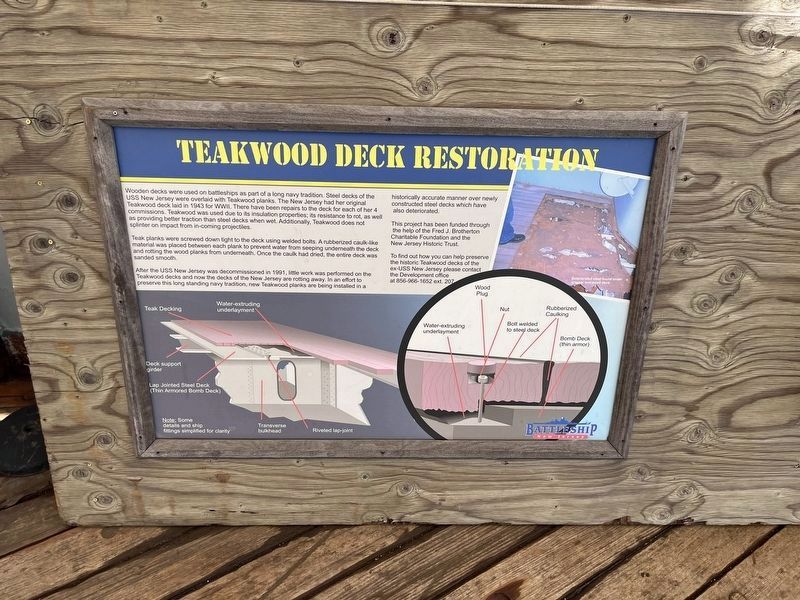 Teakwood Deck Restoration Marker image. Click for full size.