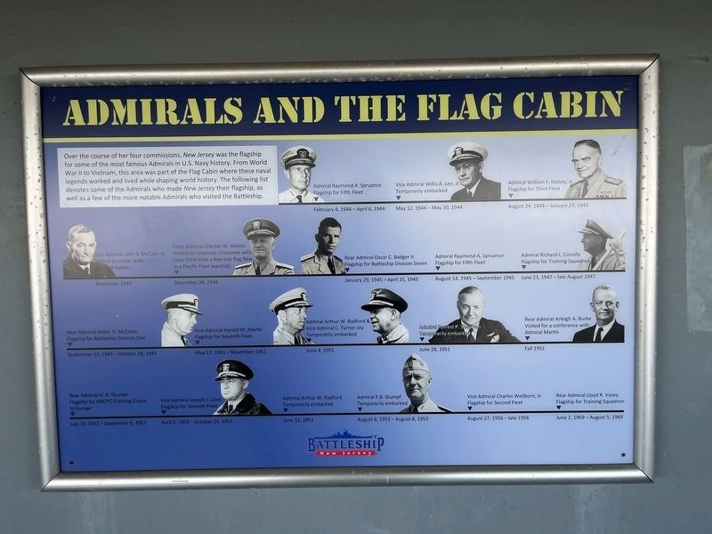 Admirals and the Flag Cabin Marker. Click for full size. Admirals and the Flag Cabin Marker image. Click for full size.