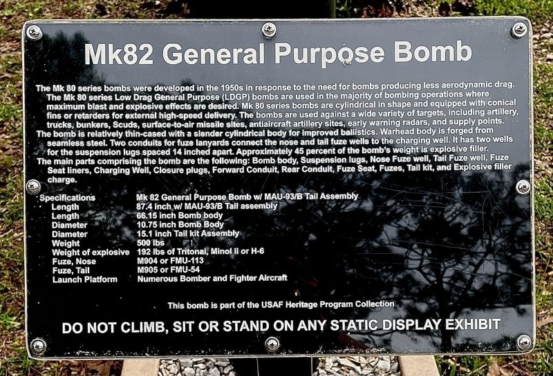 Mk82 General Purpose Bomb Marker image. Click for full size.