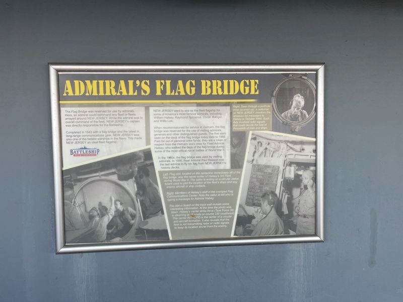 Admiral's Flag Bridge Marker image. Click for full size.