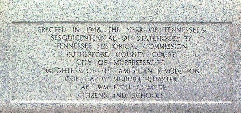 General Griffith Rutherford Marker Back Base image. Click for full size.