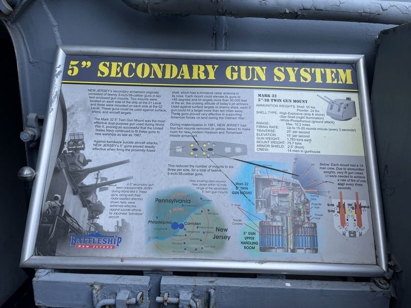 5" Secondary Gun System Marker image. Click for full size.