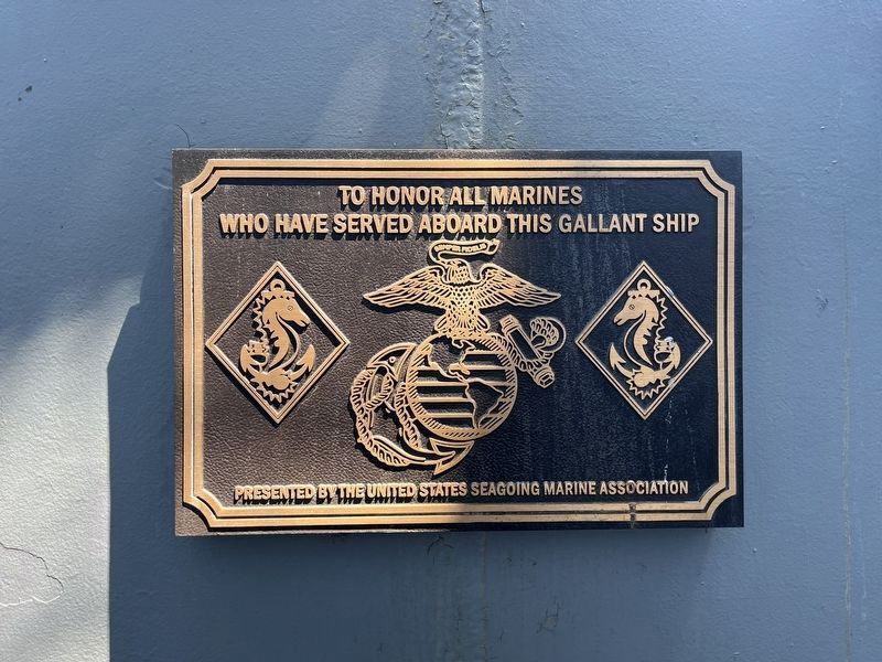 USS New Jersey Marine Memorial Marker. Click for full size. USS New Jersey Marine Memorial Marker image. Click for full size.