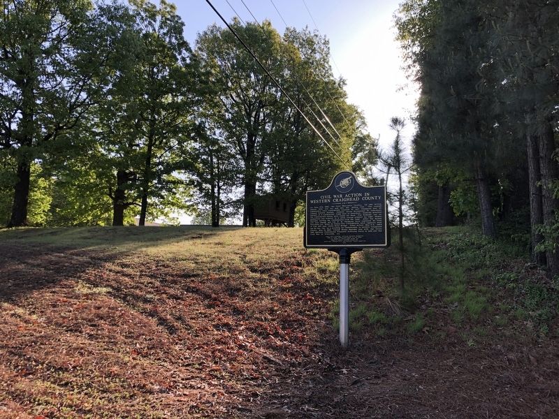 Civil War Action in Western Craighead County Marker. Click for full size. Civil War Action in Western Craighead County Marker image. Click for full size.