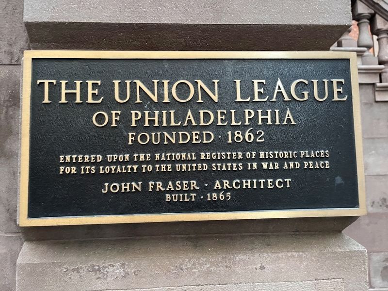 The Union League of Philadelphia Marker image. Click for full size.
