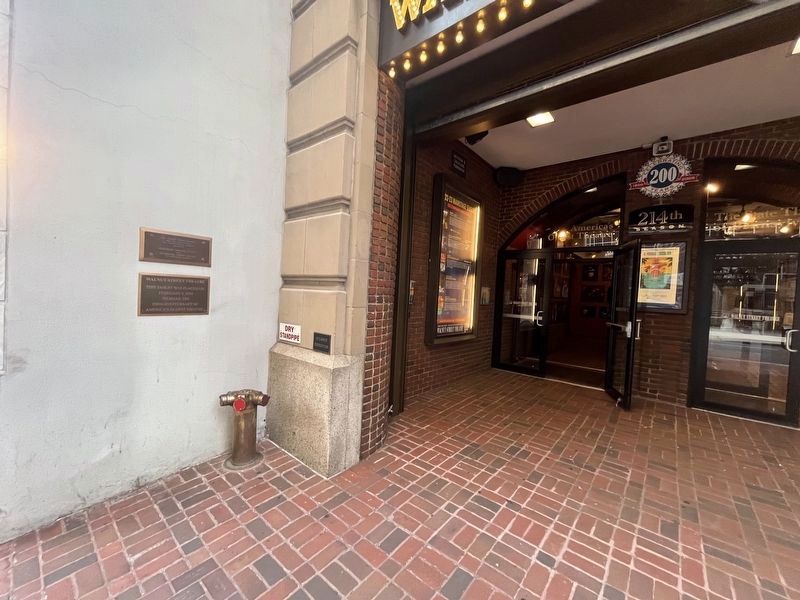 Walnut Street Theatre Marker. Click for full size. Walnut Street Theatre Marker image. Click for full size.
