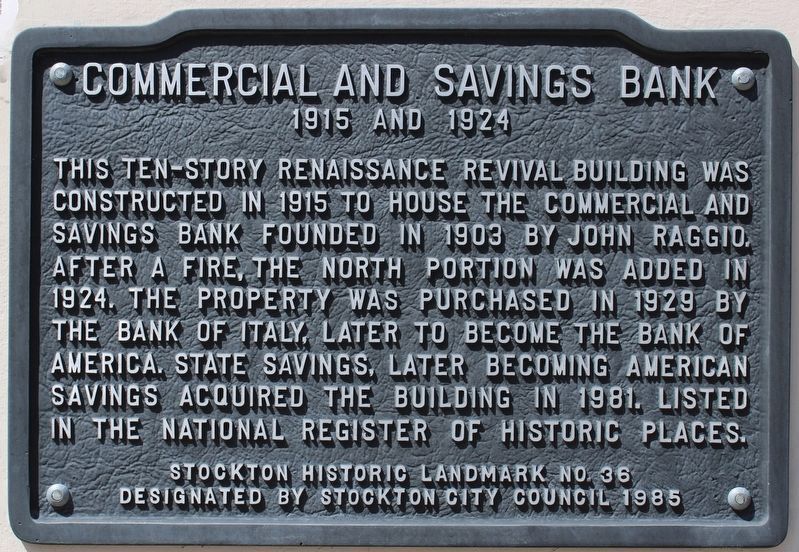 Commercial and Savings Bank Marker image. Click for full size.
