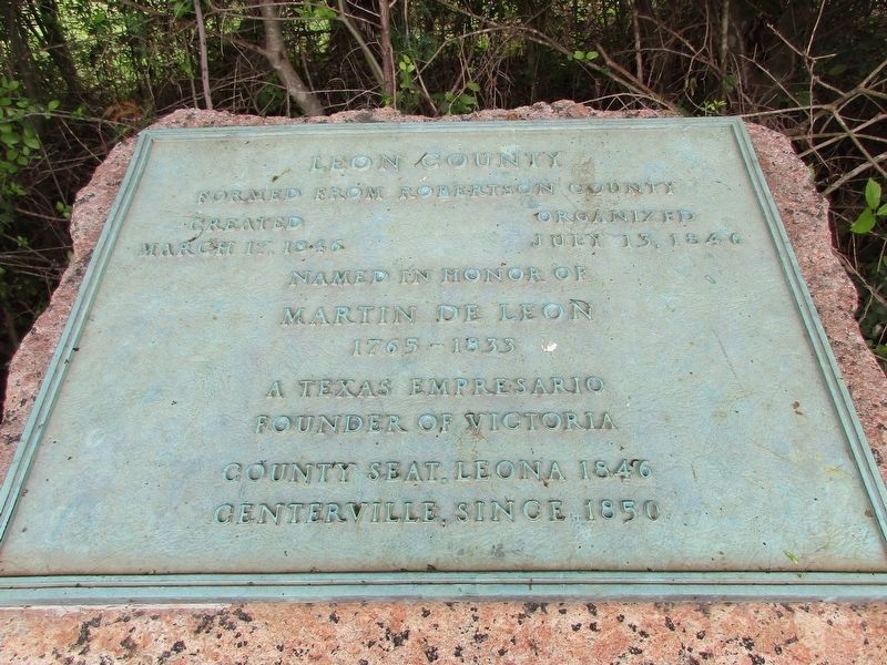 Leon County Marker. Click for full size. Leon County Marker image. Click for full size.
