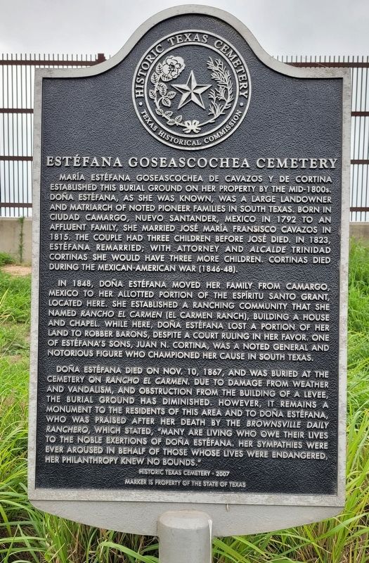 Estfana Goseascochea Cemetery Marker image. Click for full size.
