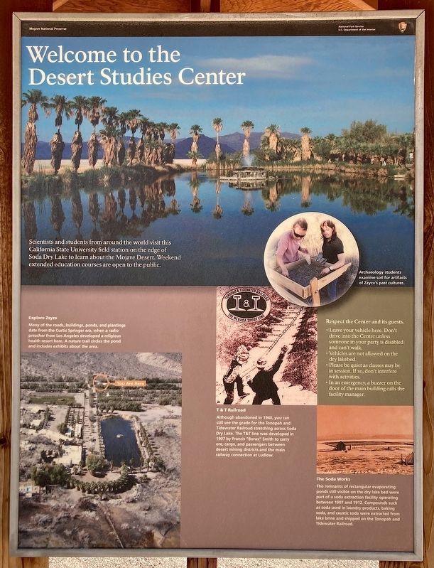 Zzyzx Mineral Springs Resort Marker. Click for full size. Zzyzx Mineral Springs Resort Marker image. Click for full size.