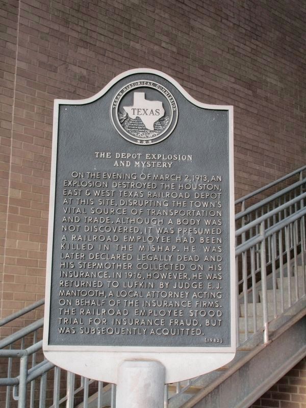 The Depot Explosion and Mystery Marker image. Click for full size.