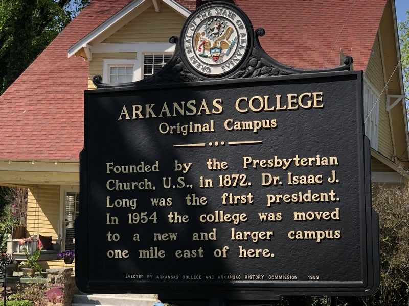 Arkansas College Marker image. Click for full size.