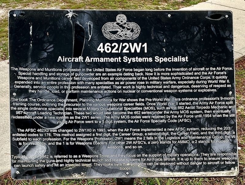 Aircraft Armament Systems Specialist Marker image. Click for full size.